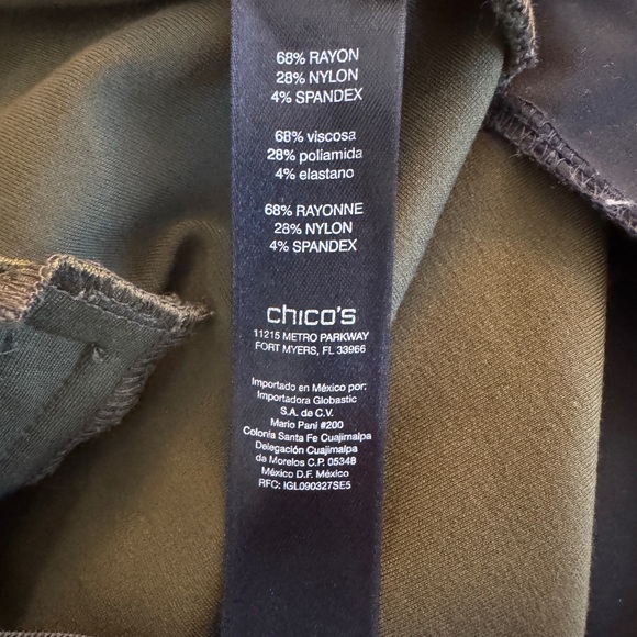 Chico’s So Slimming Elyse Pants - Hunter Green - Size 3 (16) - Picture 4 of 4